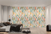 Dynamic Brushstroke Pattern Wallpaper Mural

