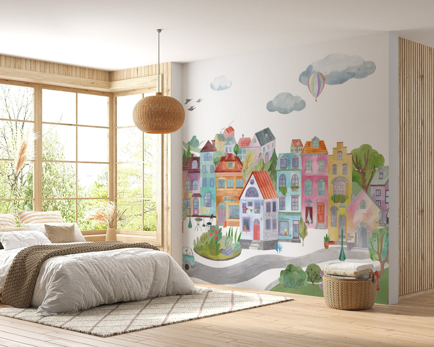 Vibrant City Wall Mural - Giffywalls