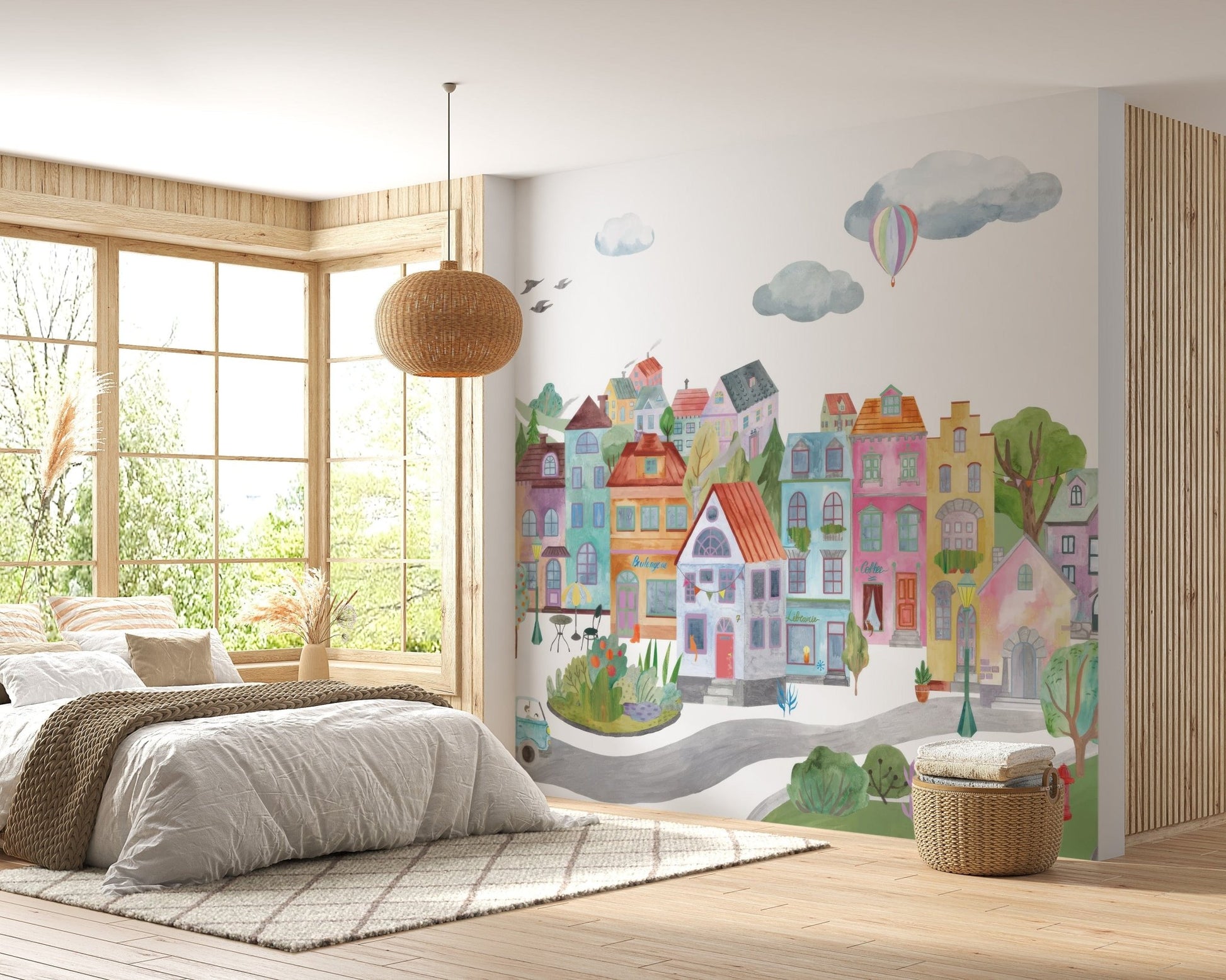 Vibrant City Wall Mural - Giffywalls