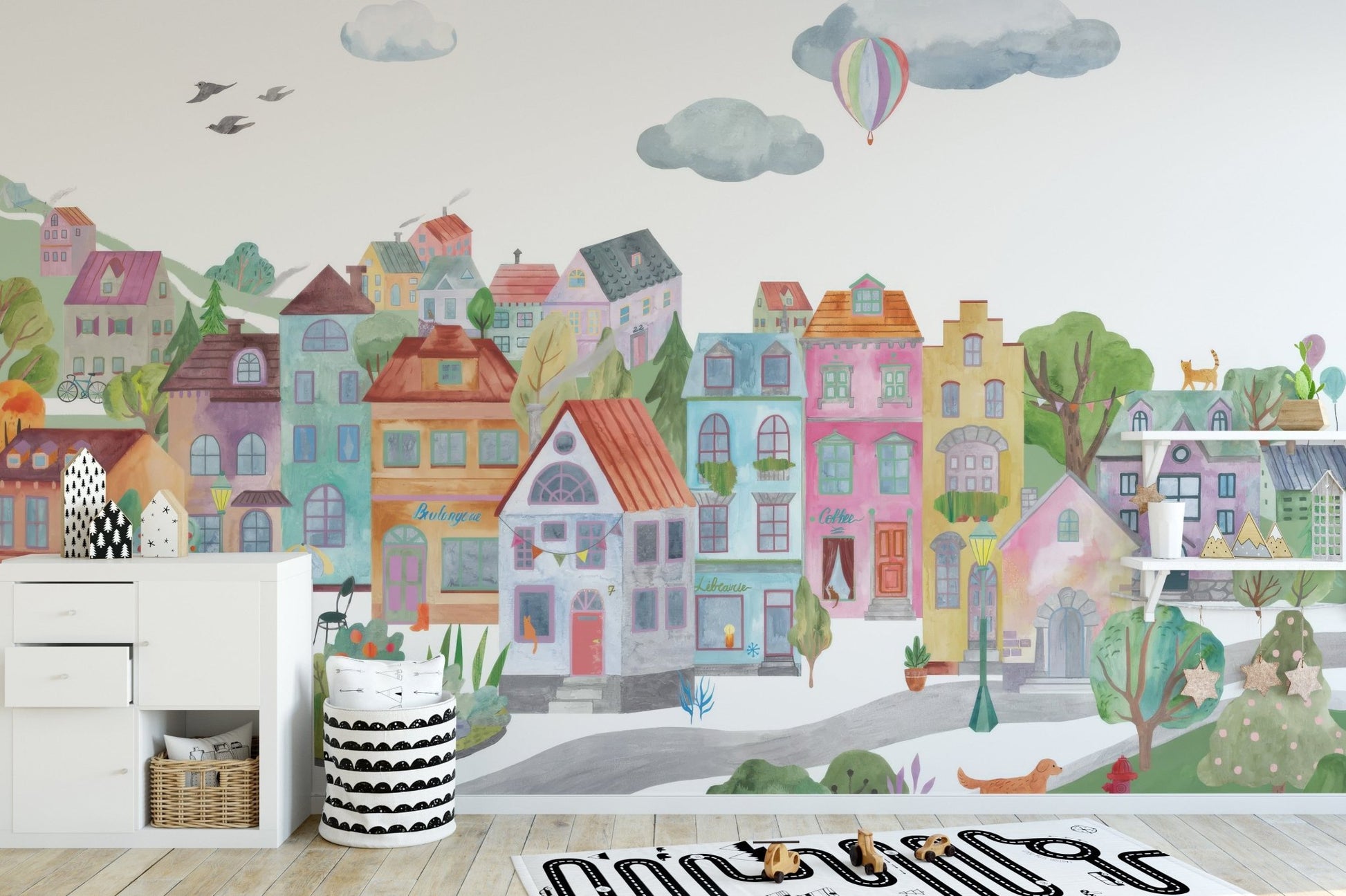 Vibrant City Wall Mural - Giffywalls