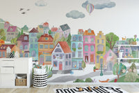 Vibrant City Wall Mural - Giffywalls