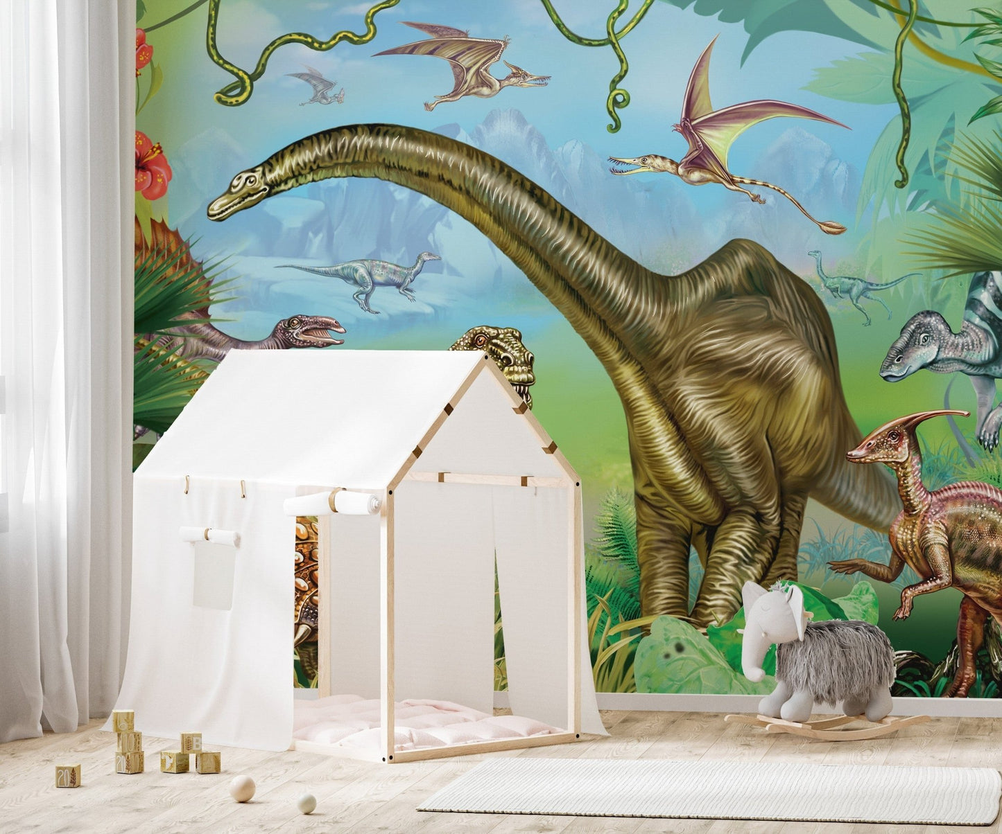 Vibrant colored Dinosaur World Wallpaper - Giffywalls A185