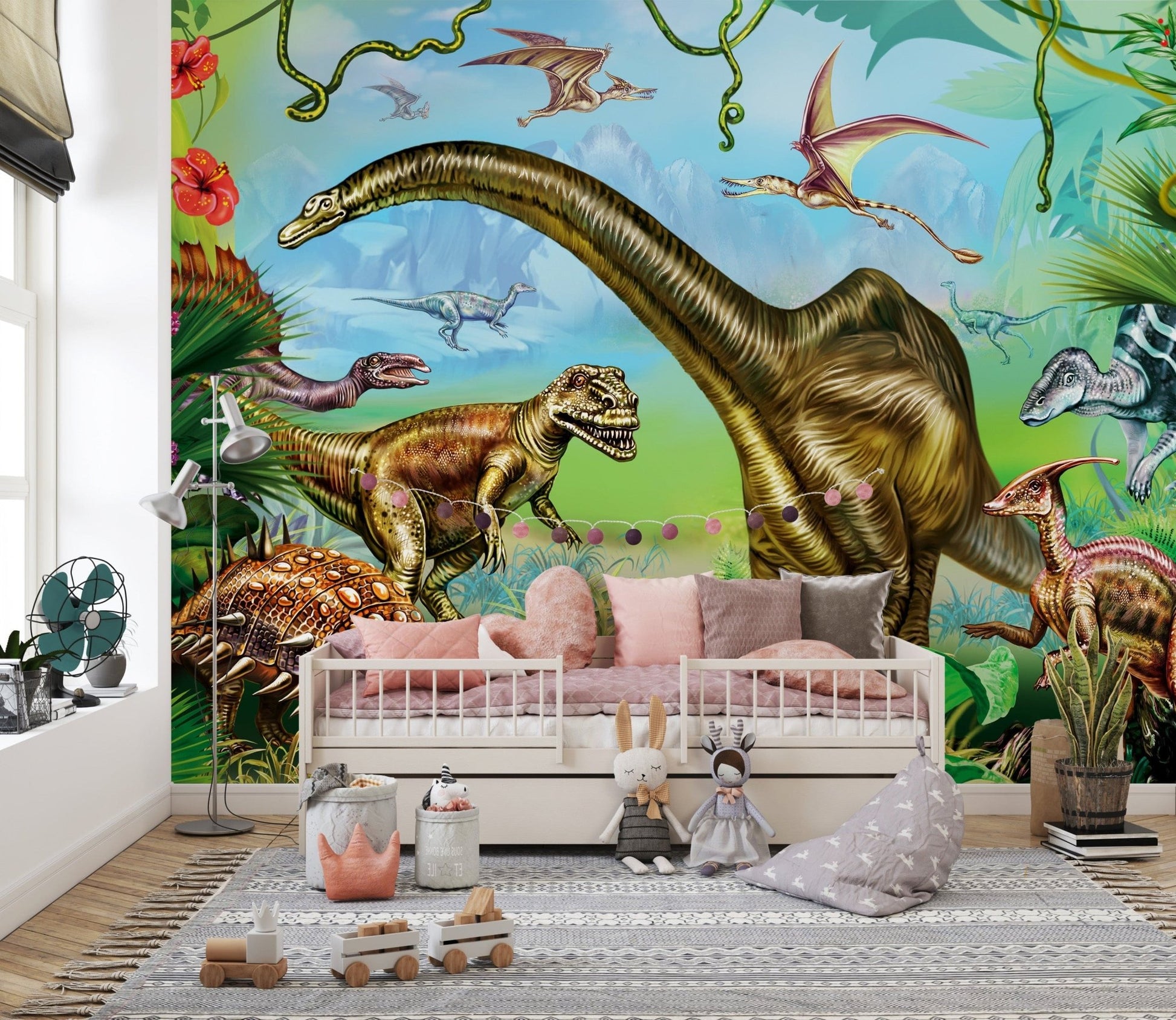 Vibrant colored Dinosaur World Wallpaper - Giffywalls A185
