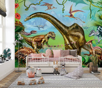 Vibrant colored Dinosaur World Wallpaper - Giffywalls A185