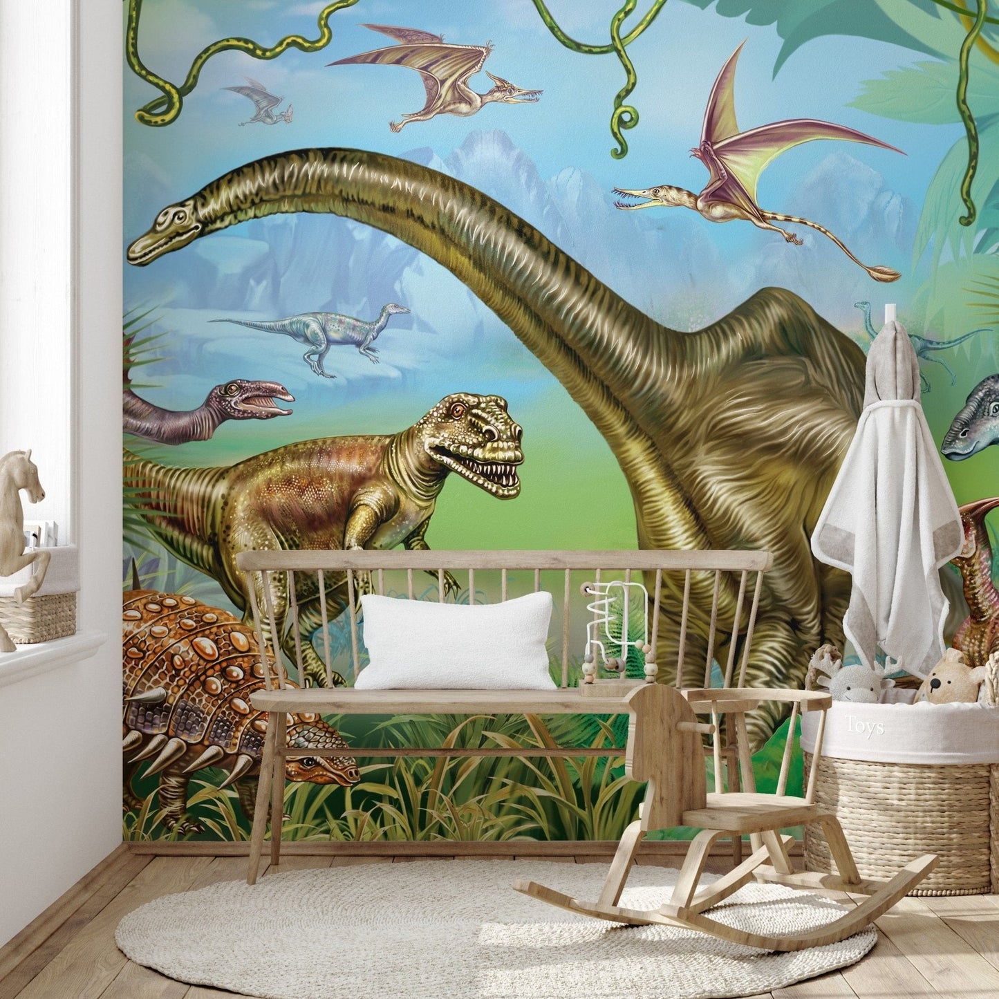 Vibrant colored Dinosaur World Wallpaper - Giffywalls A185