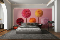 The lighting highlights the intricate details of the petals.

