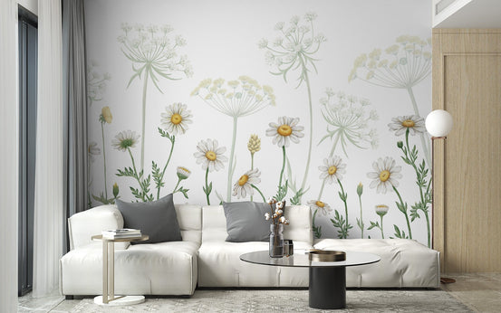 Dazzling Daisies Flower wallpaper SRED09