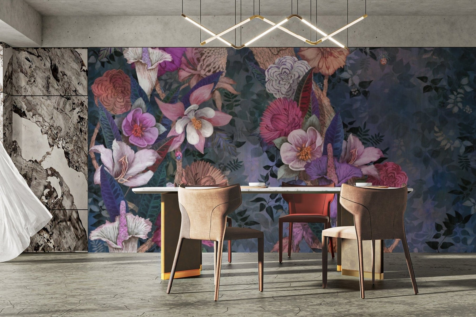 Vibrant Floral Wallpaper Murals B477