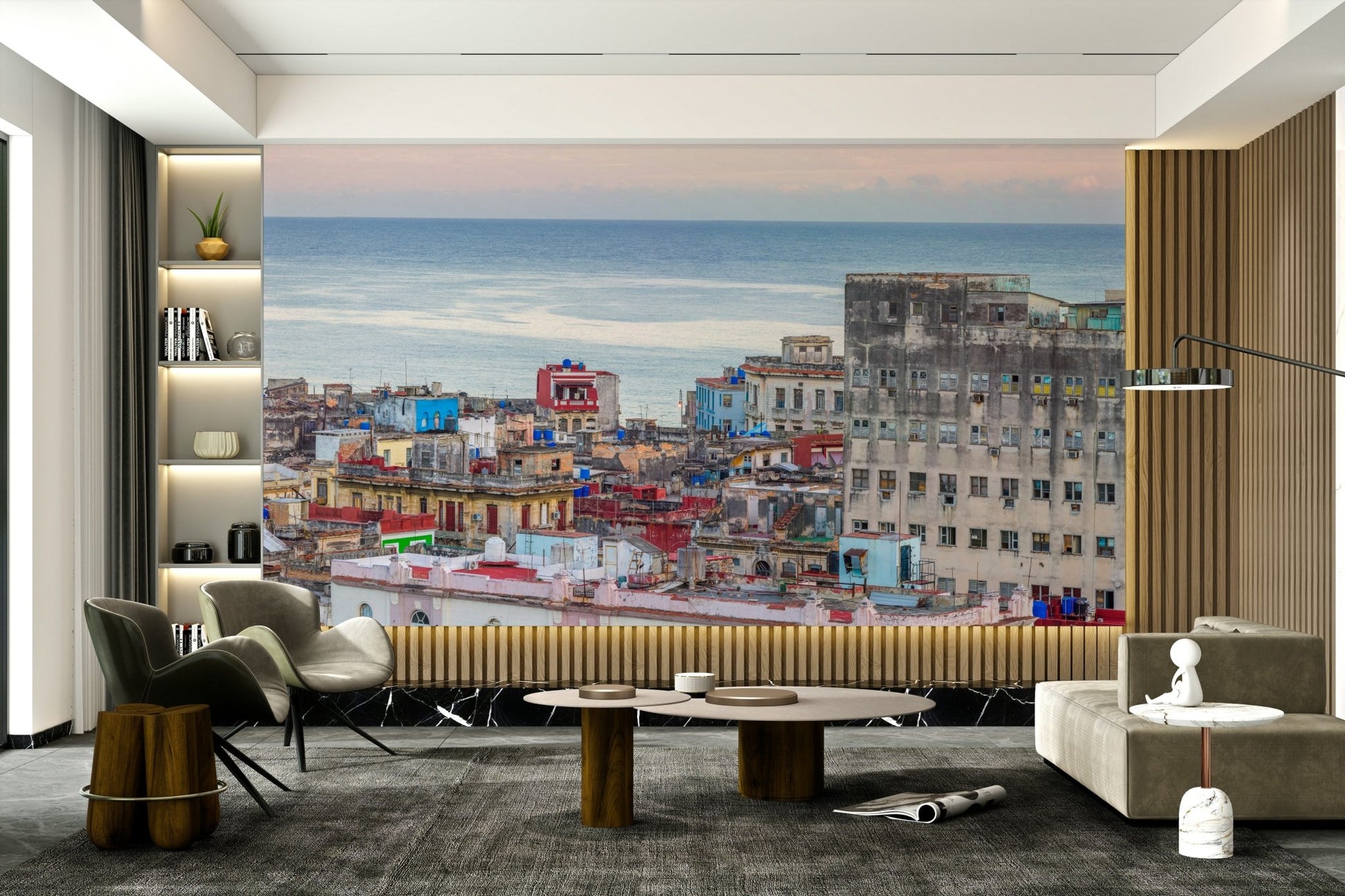 Vibrant Cuban architecture wall mural, GD2046