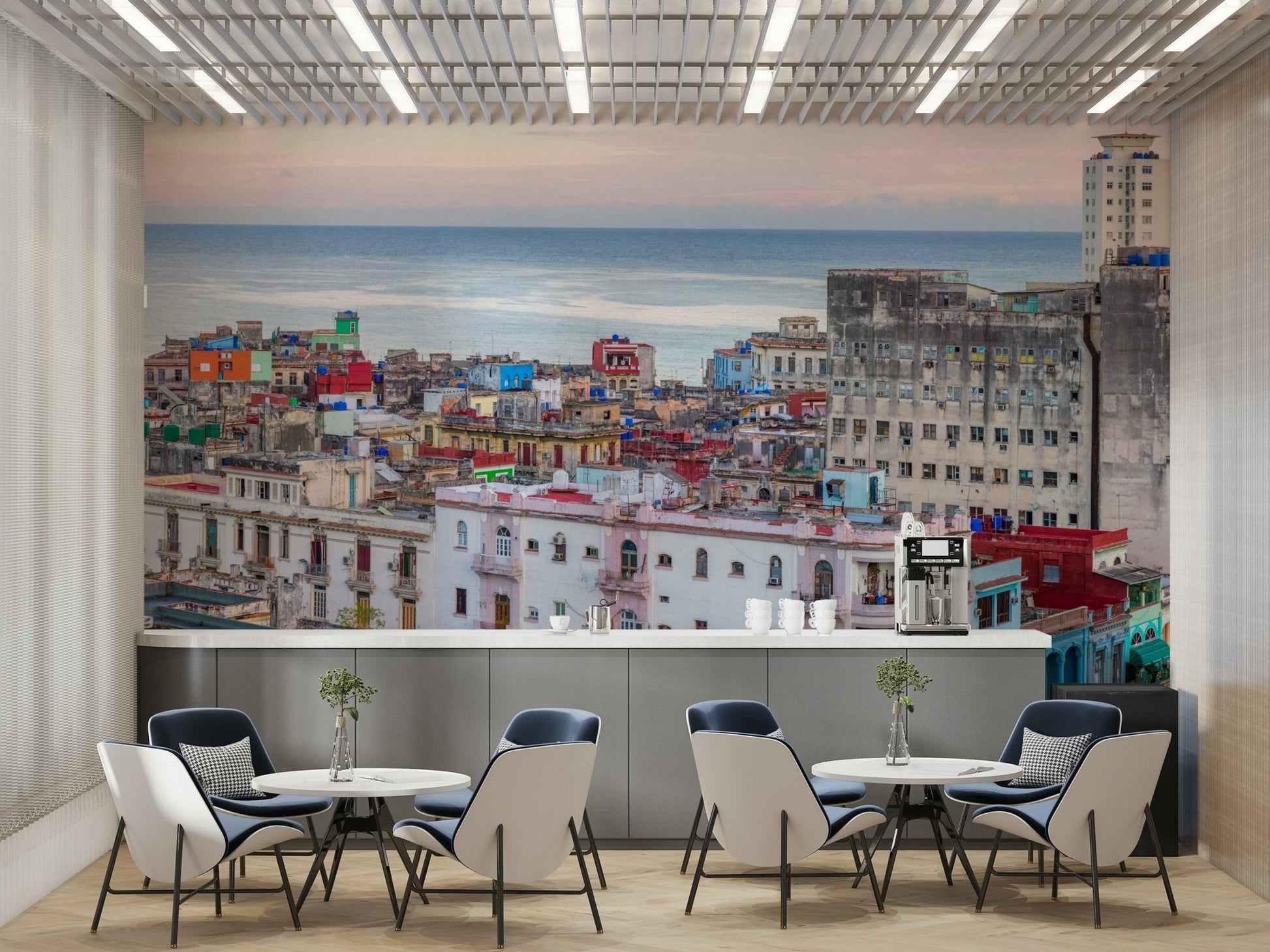 Retro buildings mural of Havana city, GD2046