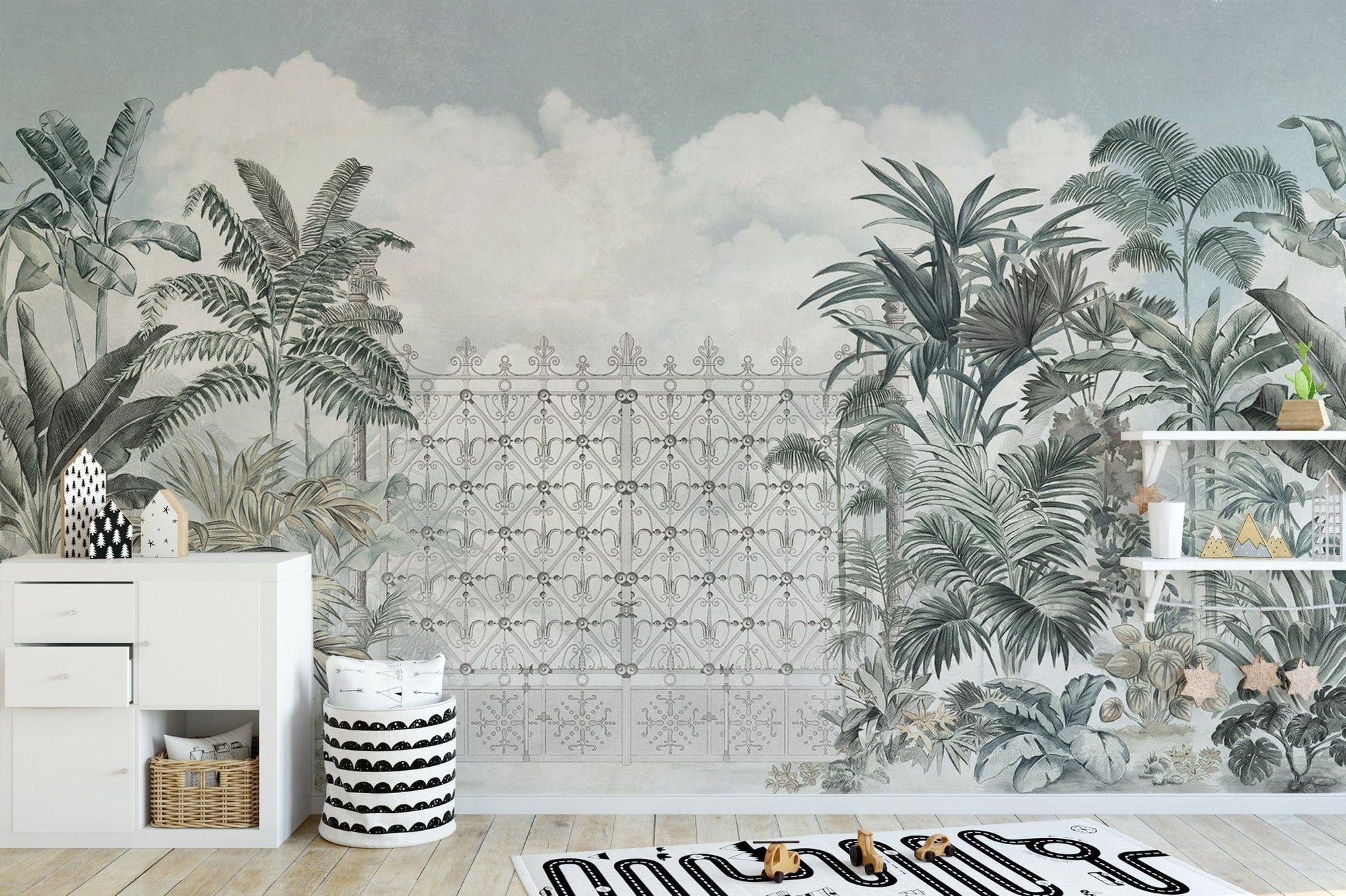 Vibrant Jungle Wall Mural - Giffywalls C538
