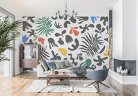 Hallway featuring Vibrant Organic wall mural in lively multicolor