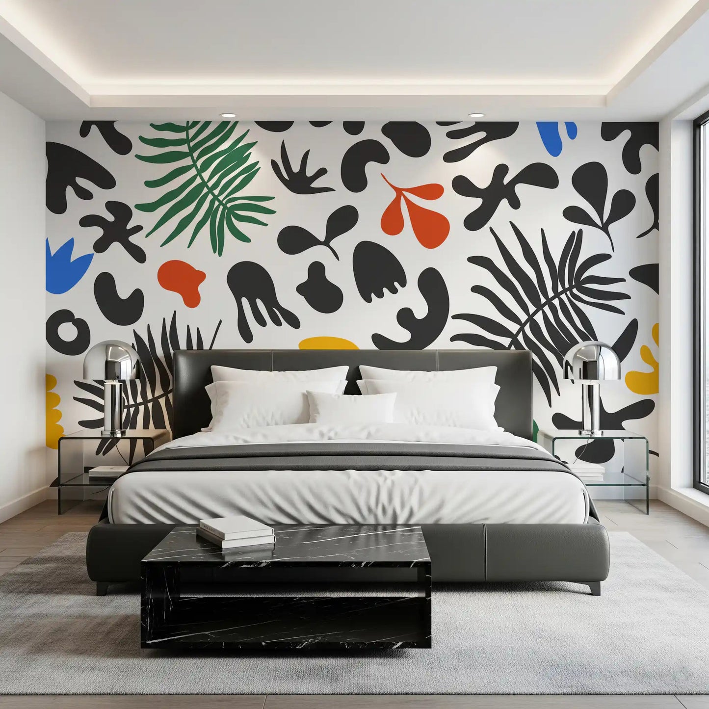 Graphic multicolor look from Vibrant Shapes wall mural artwork