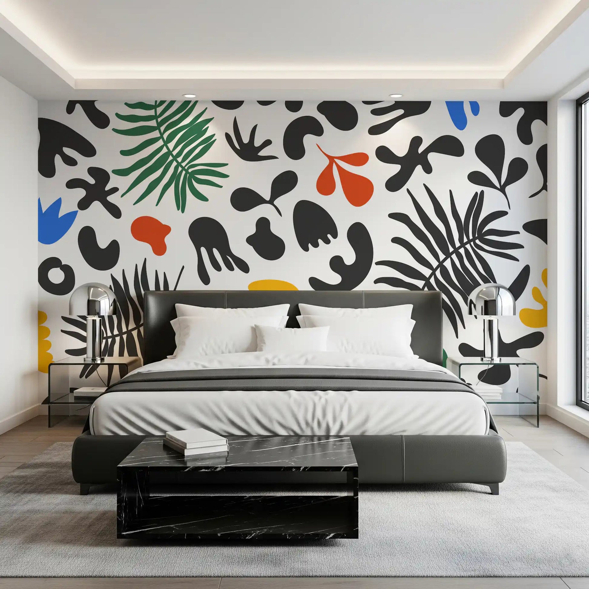 Graphic multicolor look from Vibrant Shapes wall mural artwork