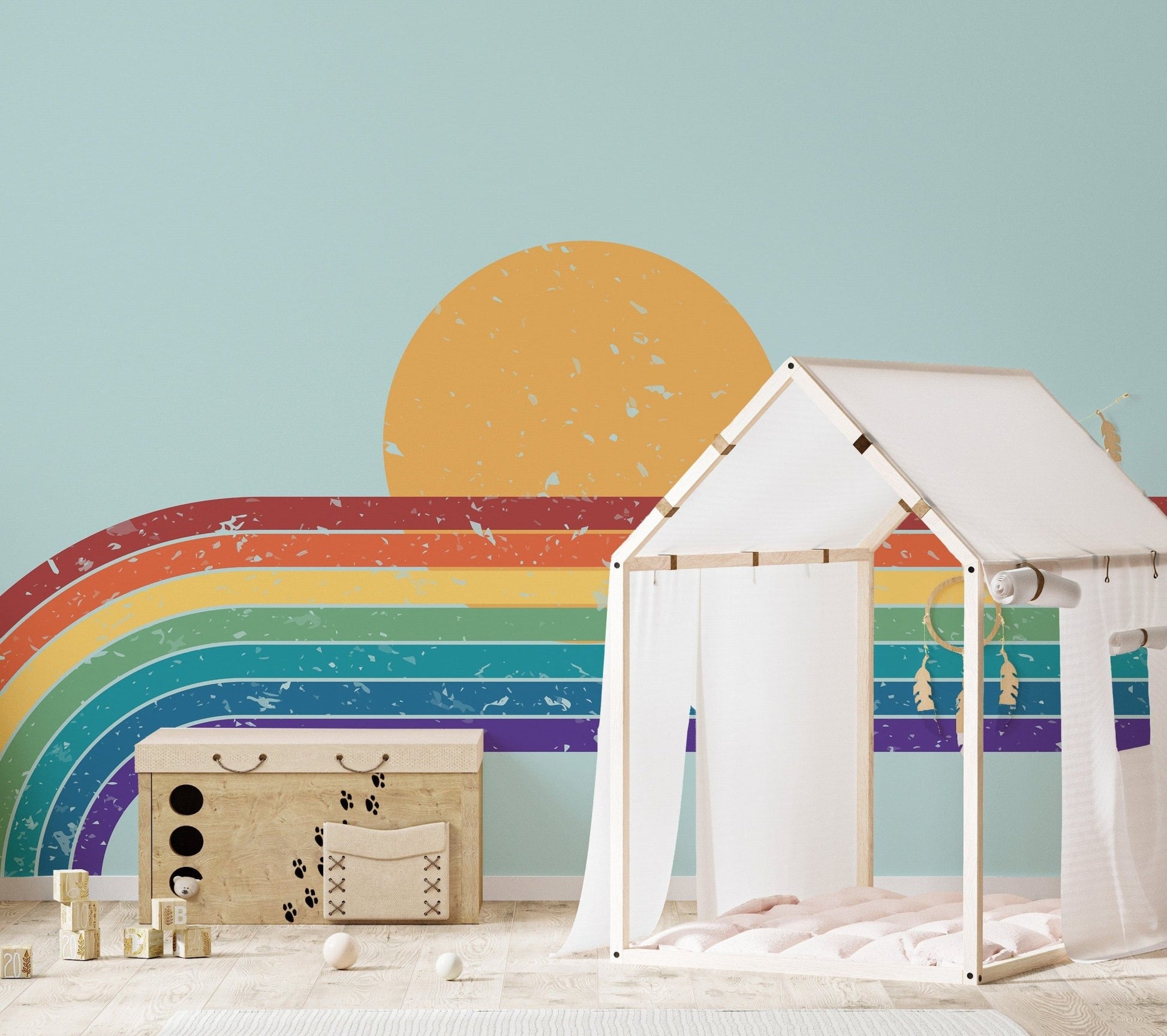 Contemporary Colorful Rainbow Wallpaper Murals - Giffywalls