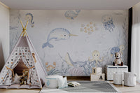 Aquatic fish wallpaper for walls
