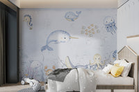 Ocean fish mural for kids room
