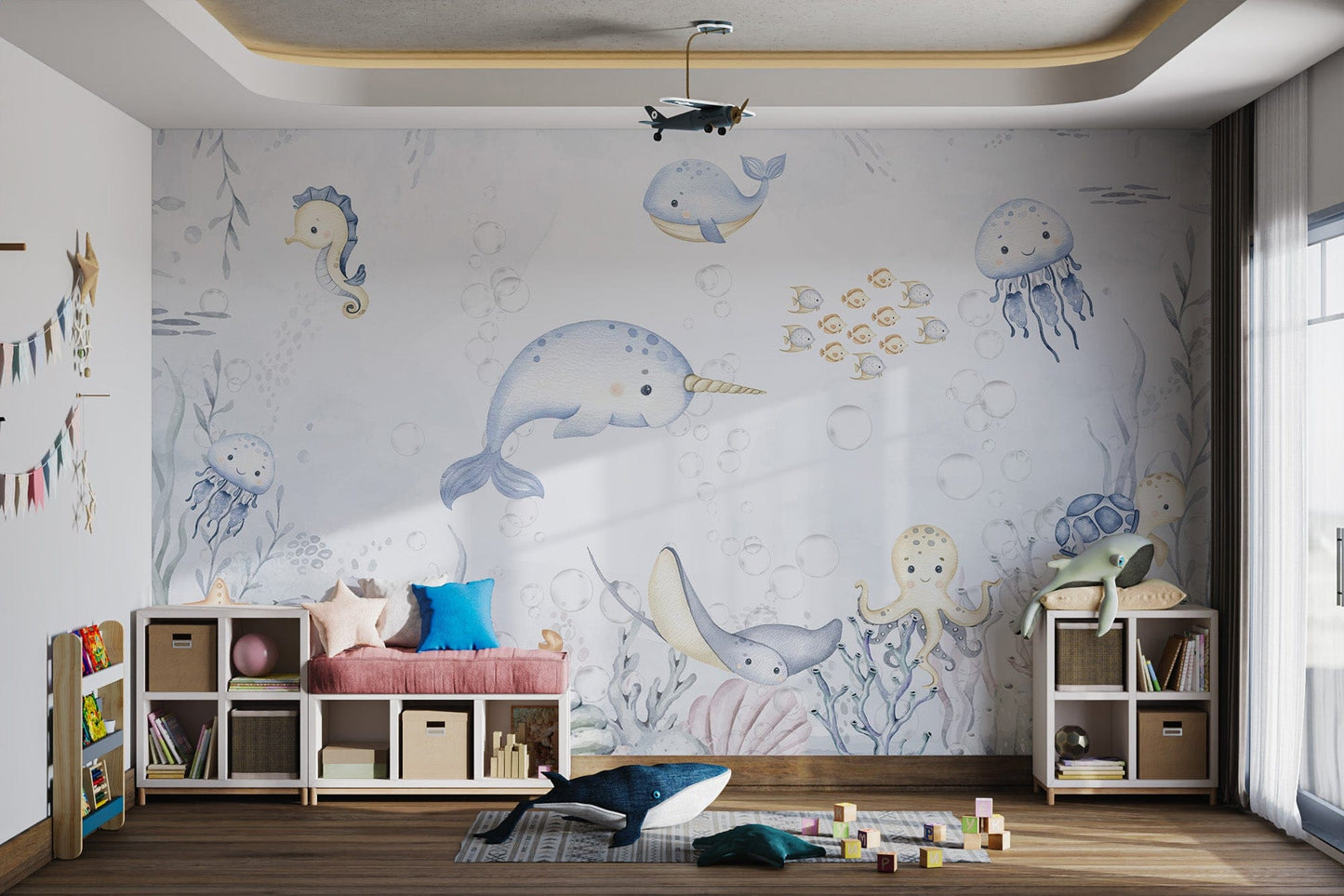 Underwater fish scene wall art

