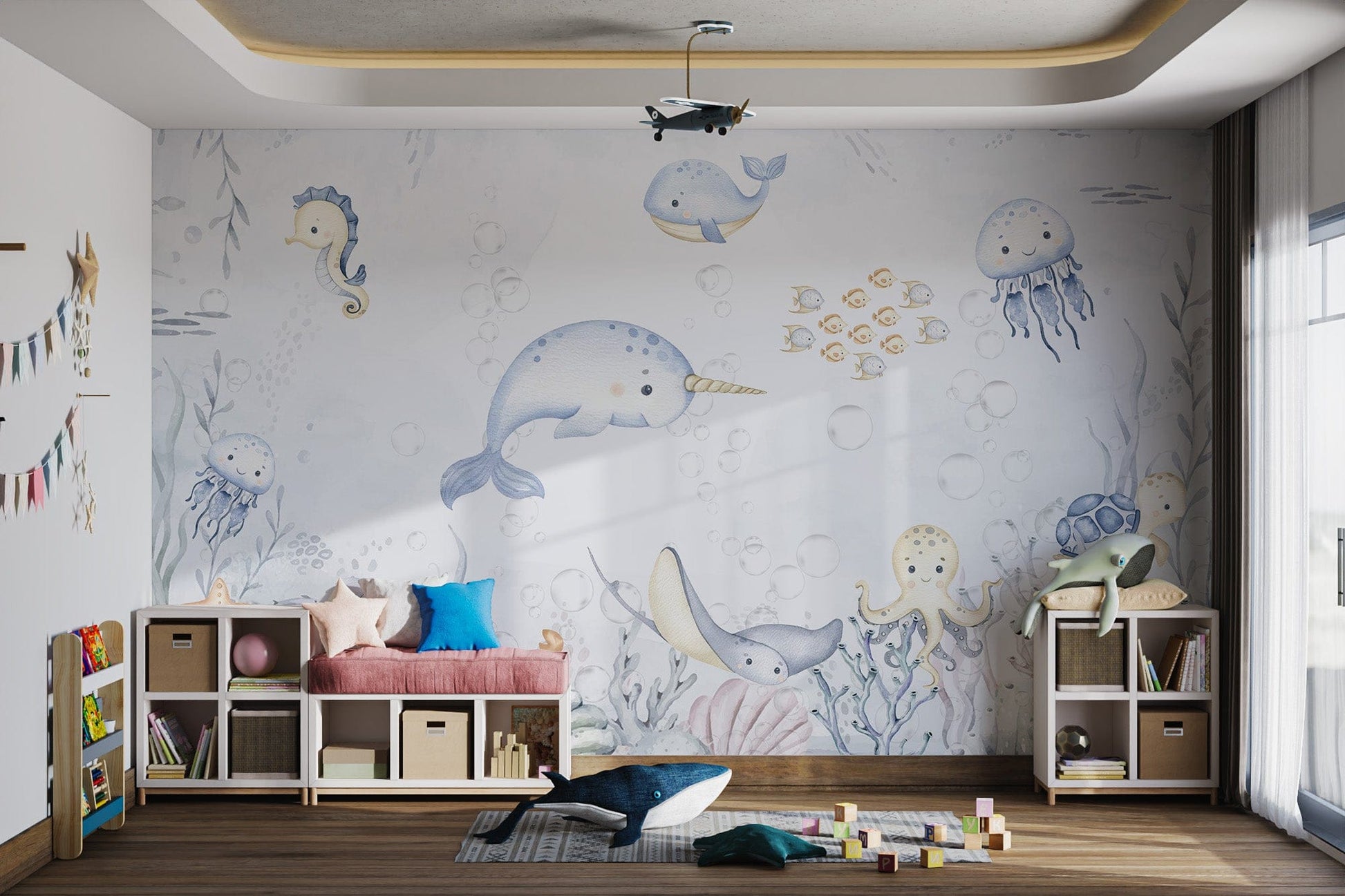 Underwater fish scene wall art
