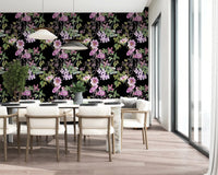 Dining room featuring Victorian Vine wallpaper and detailed leafy stems