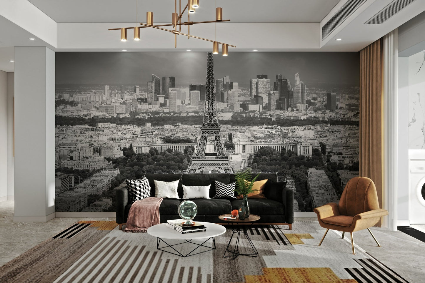 Paris cityscape wall mural from Montparnasse Tower deck

