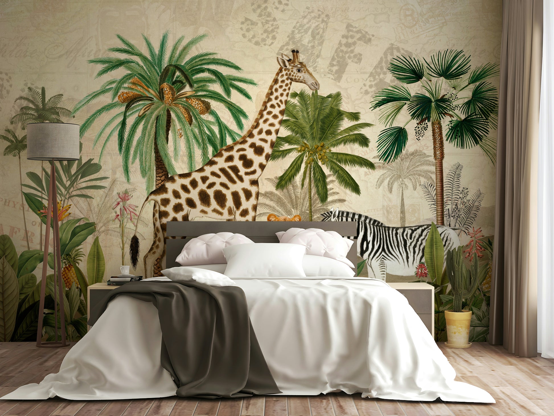 Vintage oasis design with African safari elements

