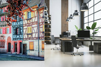 Office finished with Vintage Alsace Wall Mural and heritage street detailing