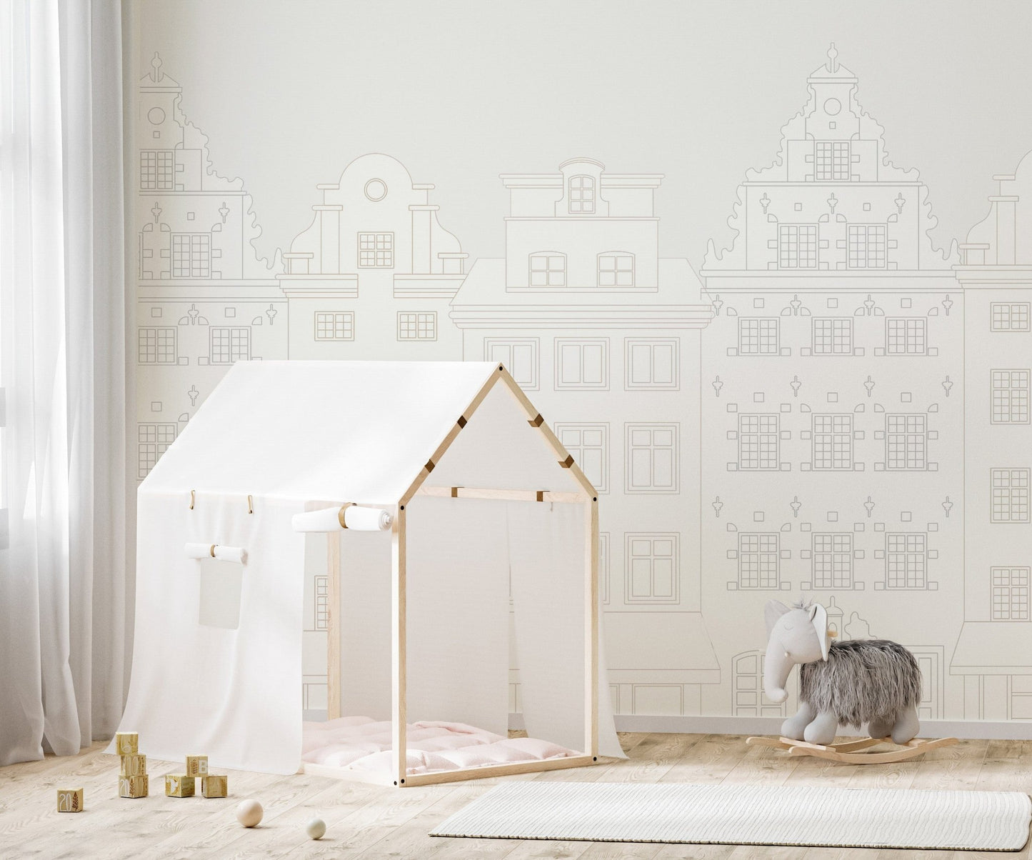 Elegant Vintage Architecture Mural
