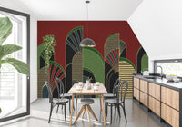 Luxurious vintage archway wallpaper mural, C73
