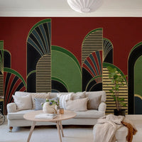 Classic vintage archway wallpaper design, C73