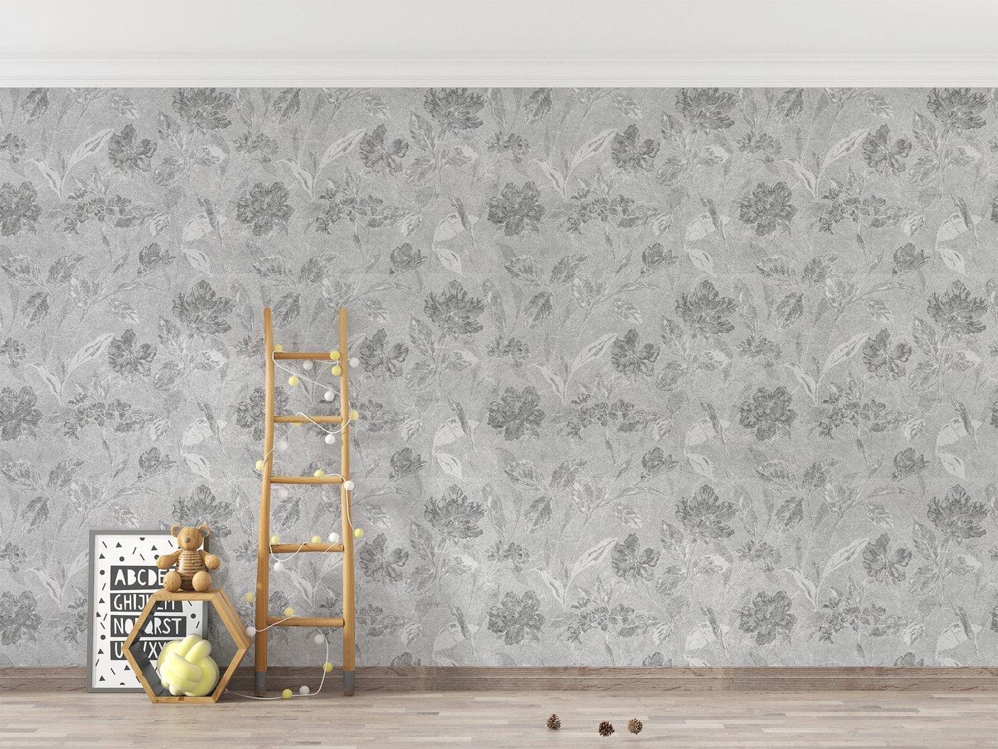 Vintage Art Flower Wallpaper Mural - Giffywalls flowers-08
