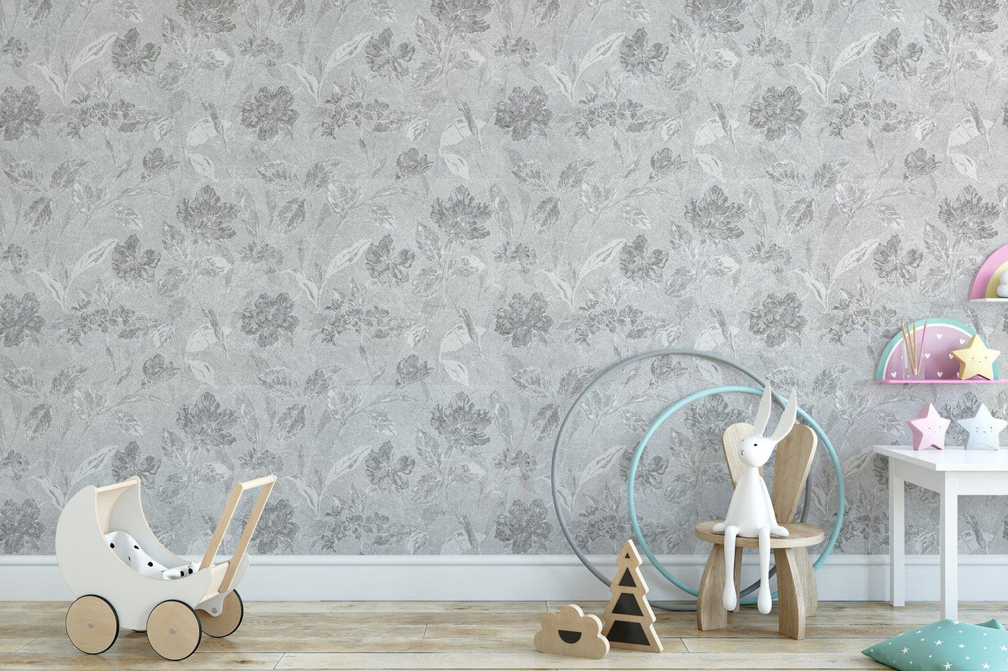 Vintage Art Flower Wallpaper Mural - Giffywalls flowers-08