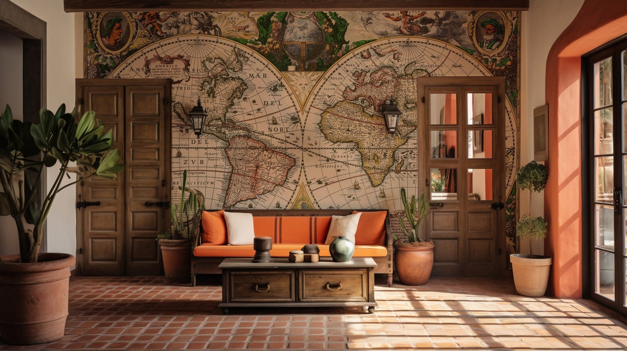 Old Vintage World Map Wallpaper A478

