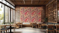 An artistic nature inspired mural for home decor.


