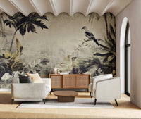 An artistic nature inspired mural for home decor.