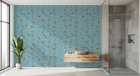 Bathroom area pair naturally with Botanical Birds in Soft Pastels Wallpaper