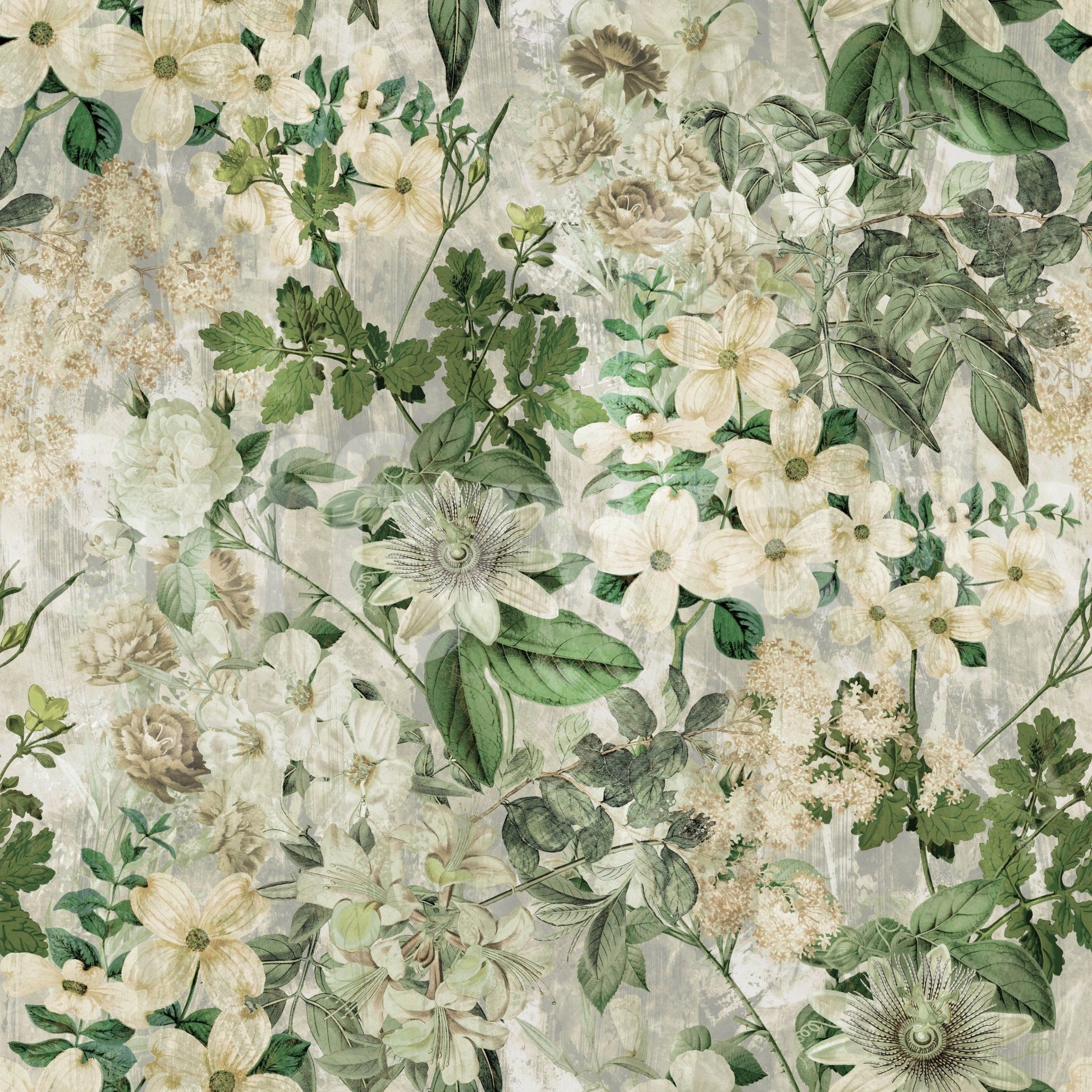 Vintage floral wall decor.
