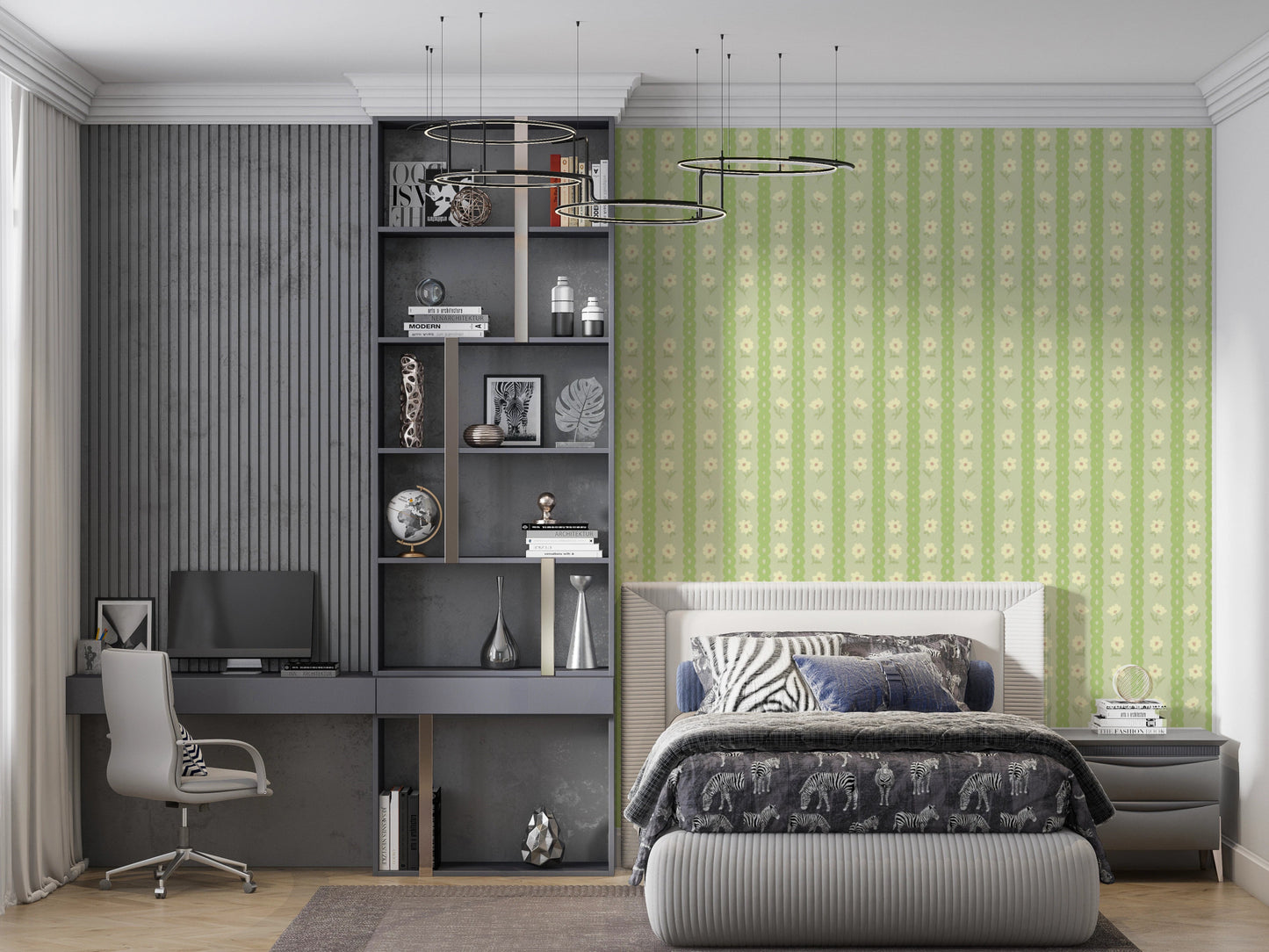 Vintage Bloom Rows Wallpaper⁠