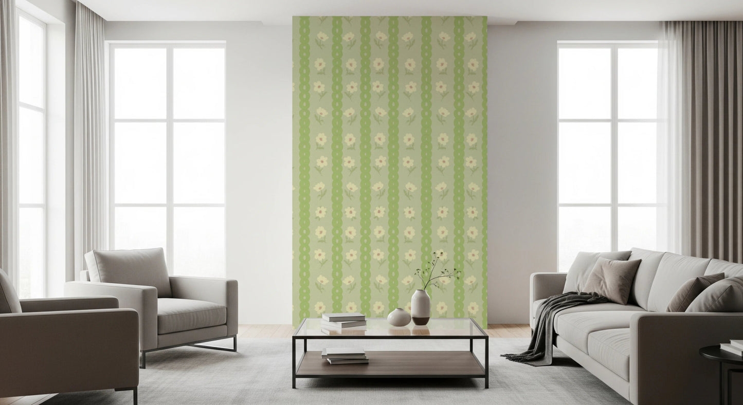 Vintage Bloom Rows Wallpaper⁠