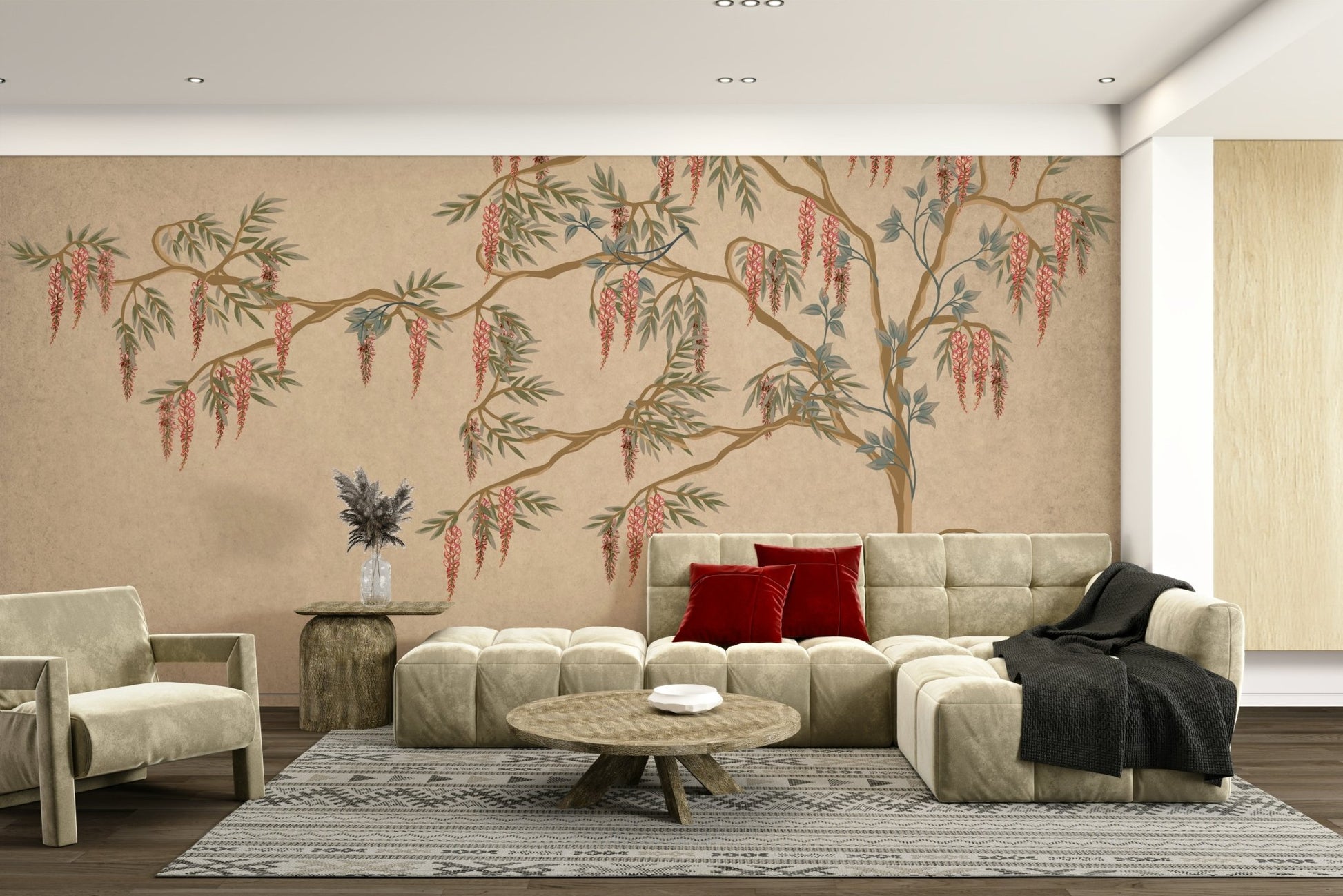 The colors are soft and gentle, with a muted, vintage palette.

