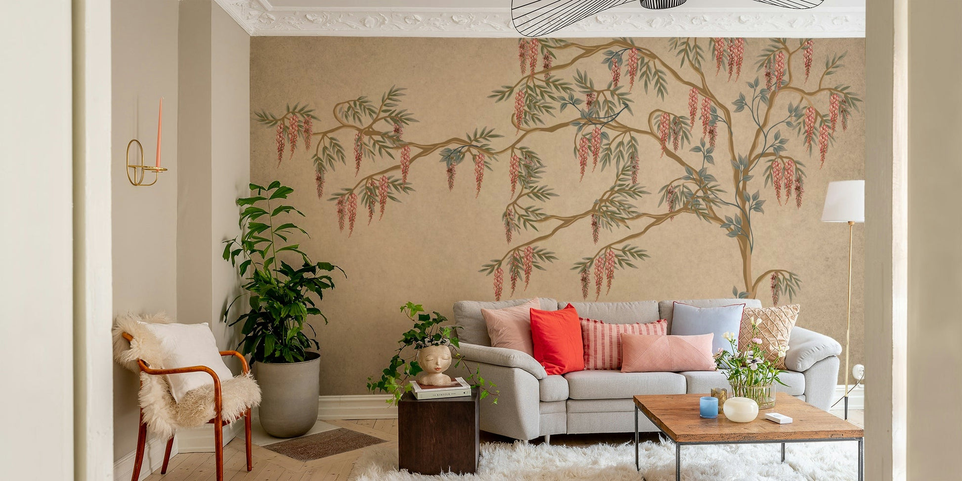 The design feels peaceful and romantic.

