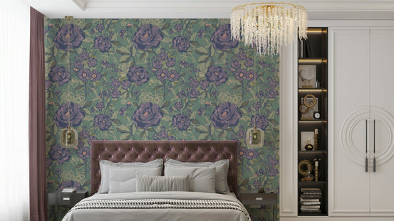 A captivating and elegant vintage floral wallpaper pattern. GD3276
