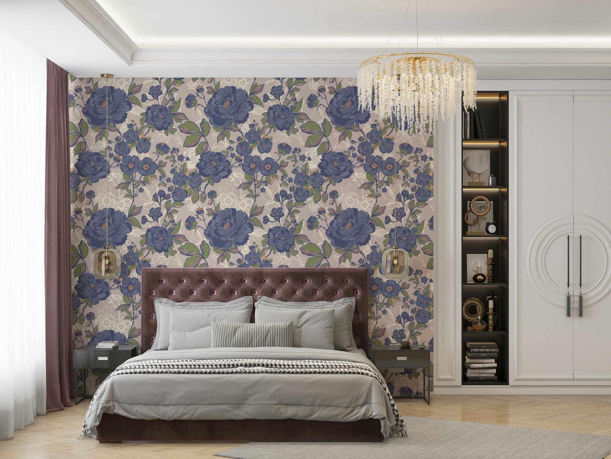 Pattern with a warm color palette.

