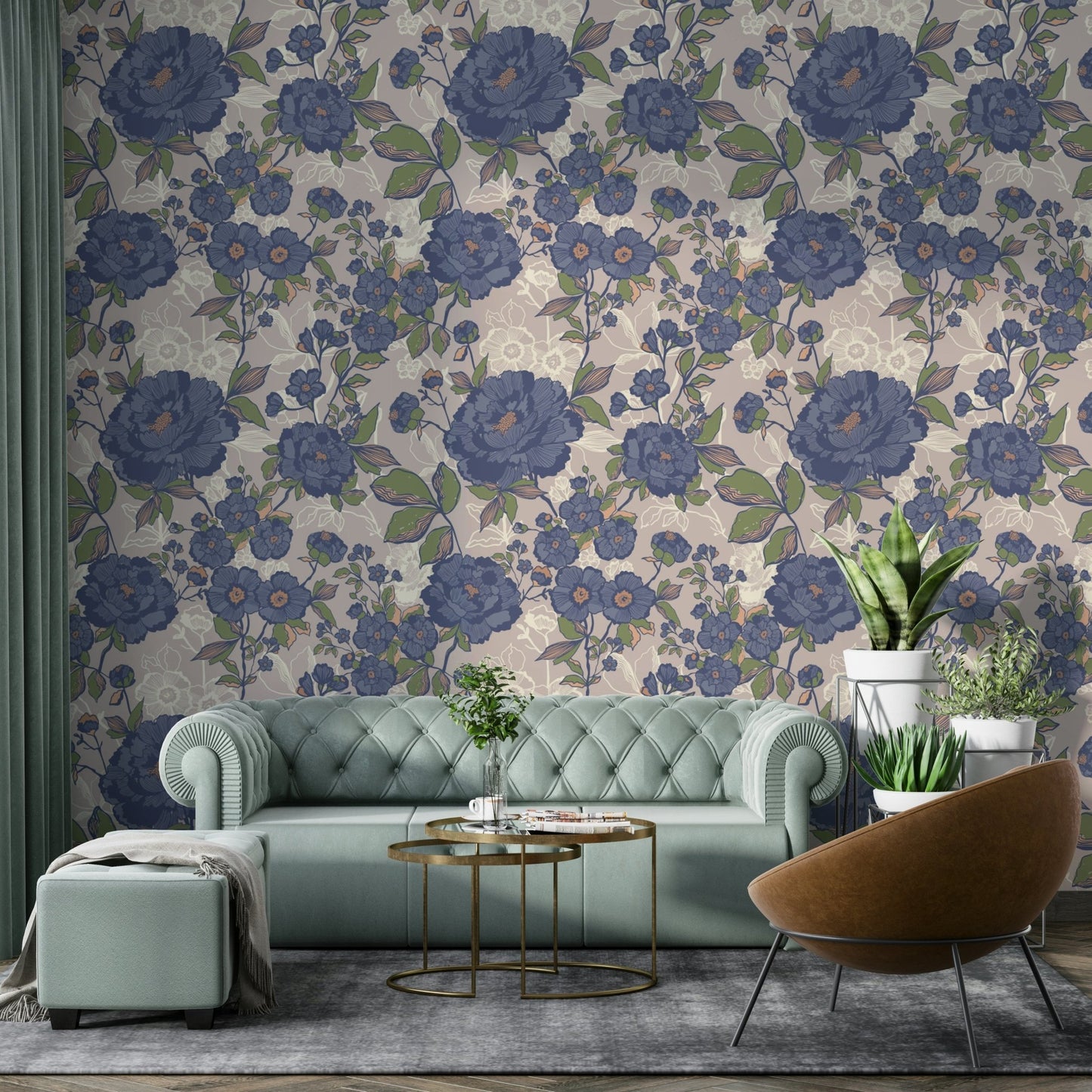 Design with a detailed and intricate floral theme.


