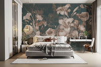 Delicate blooming vines vintage design
