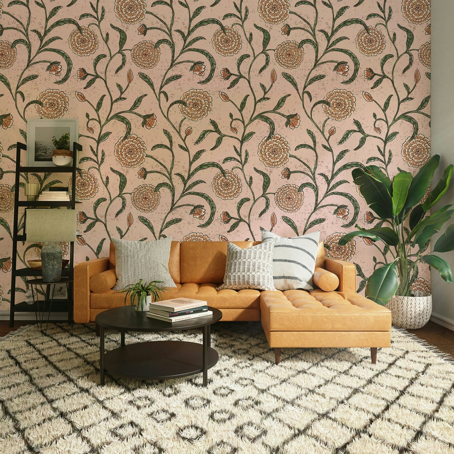 Classic botanical print mural
