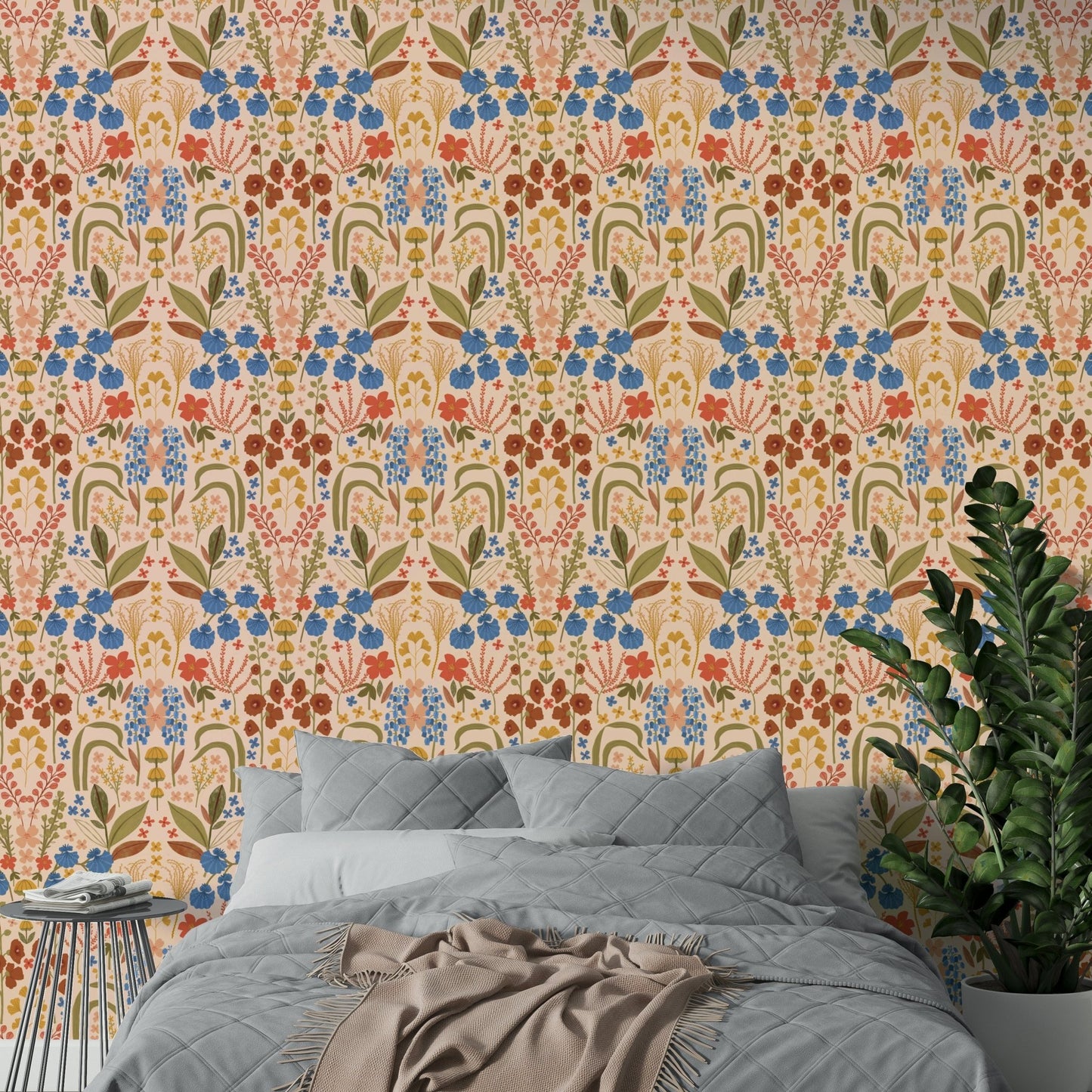 Soft cream background wall mural

