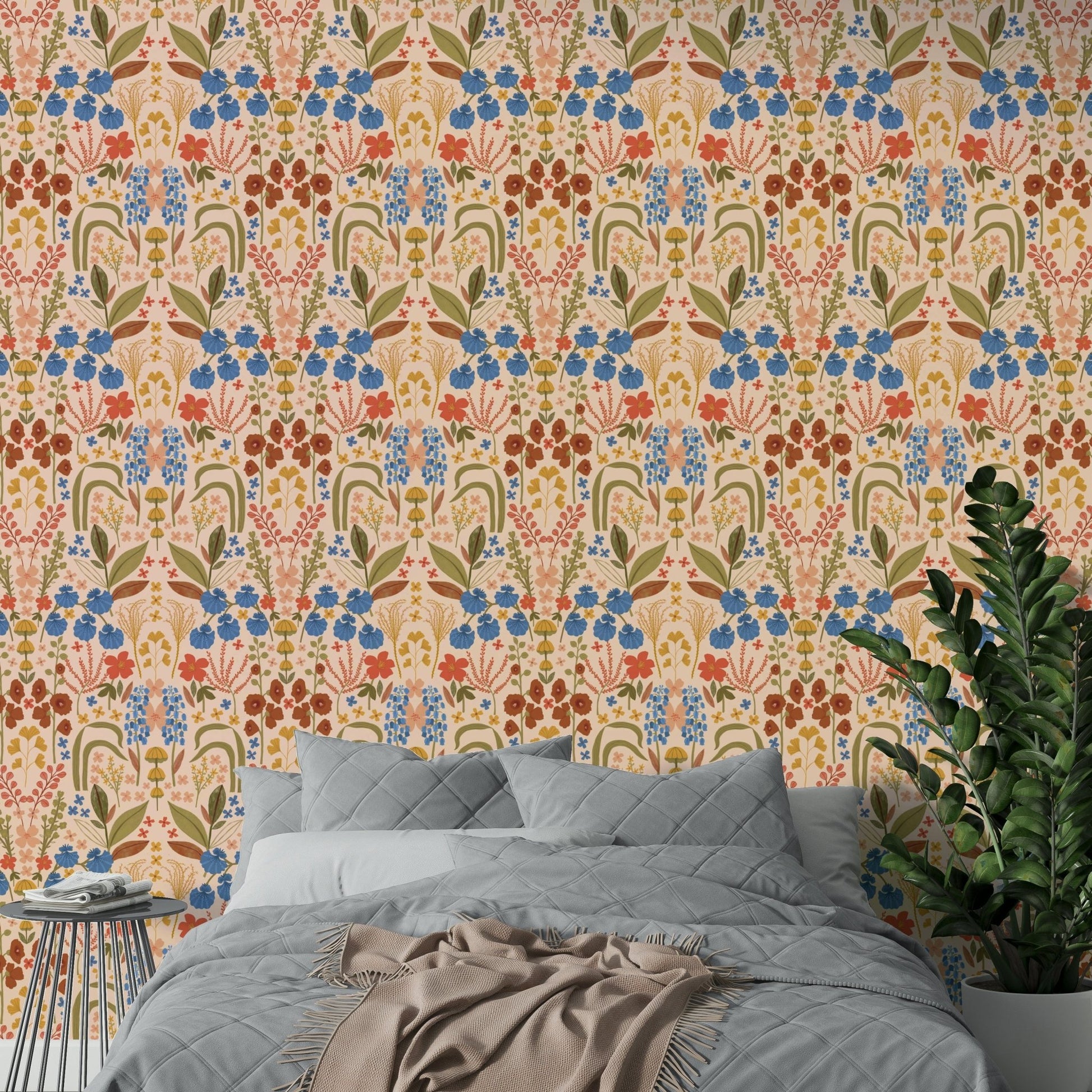 Soft cream background wall mural

