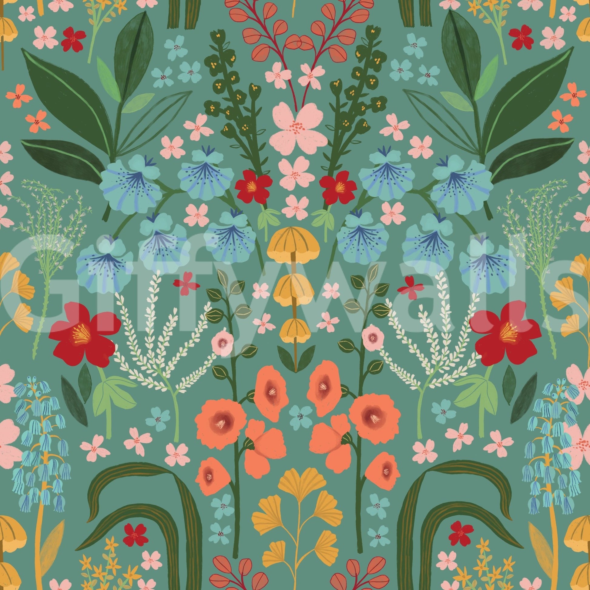 Wallpaper for walls with soft flowers

