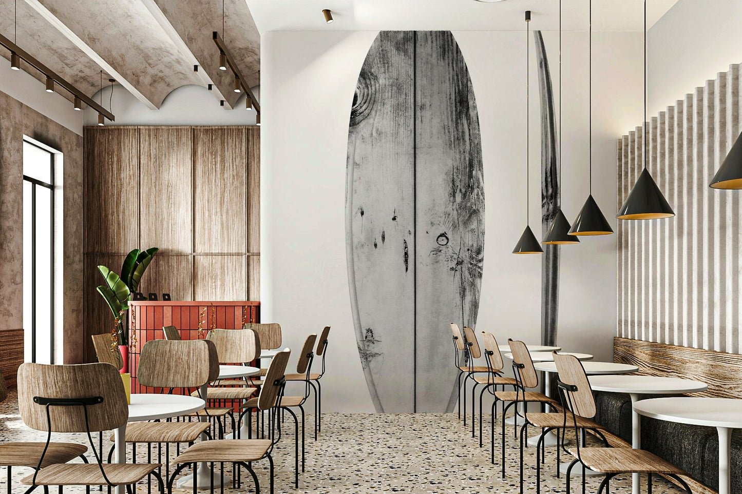 cozy and timeless wood mural GD3341

